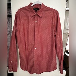 Banana Republic salmon colored button down shirt, size large.
